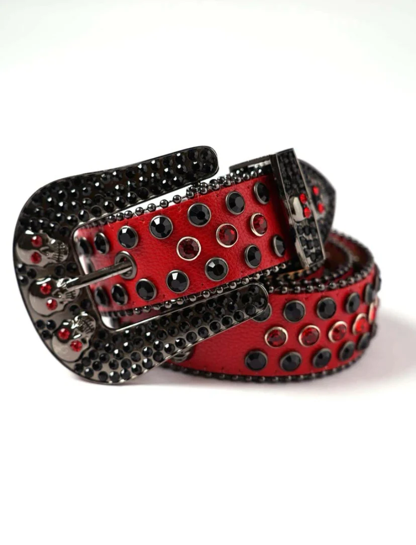 Leather Rhinestone Belts - Image 3