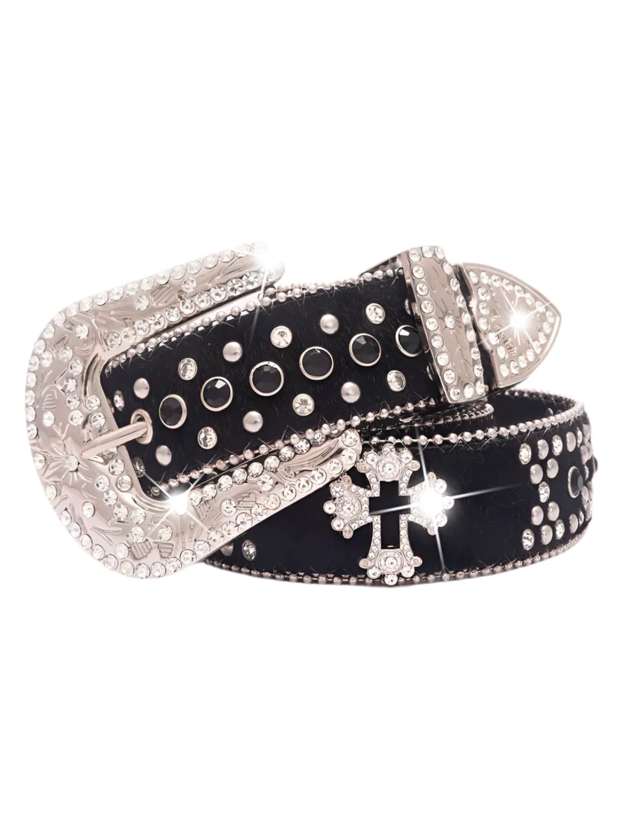 Leather Rhinestone Belts - Image 5