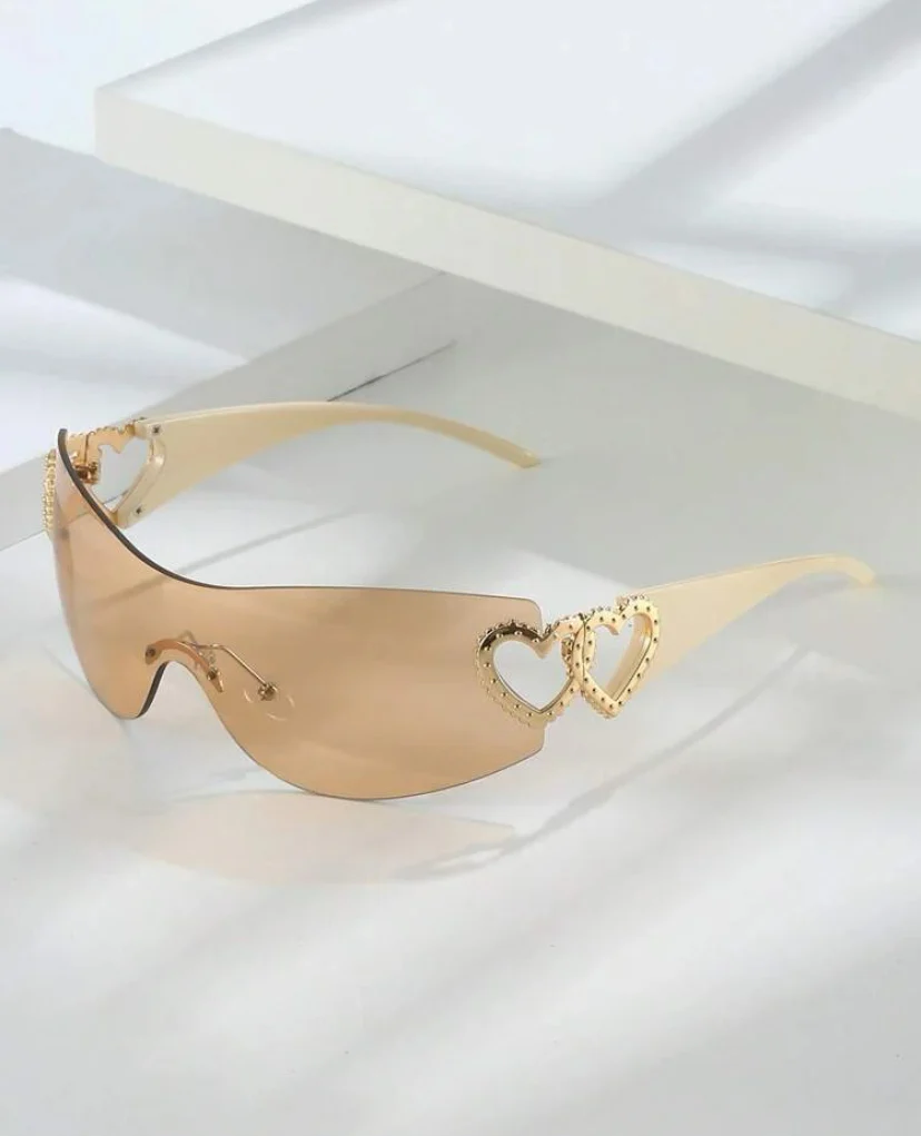 Y2K Style Heart Decor Rimless - Image 7