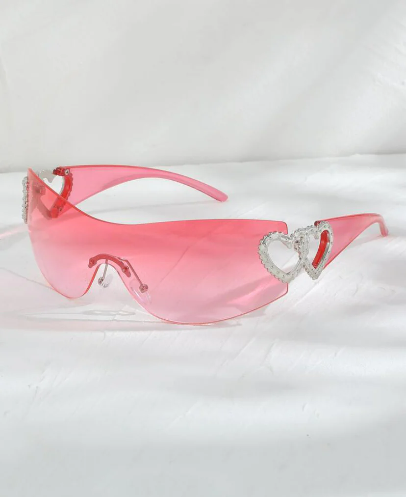 Y2K Style Heart Decor Rimless - Image 8